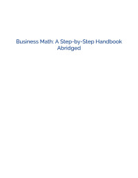 Image of Business Math: A Step-by-Step Handbook Abridged